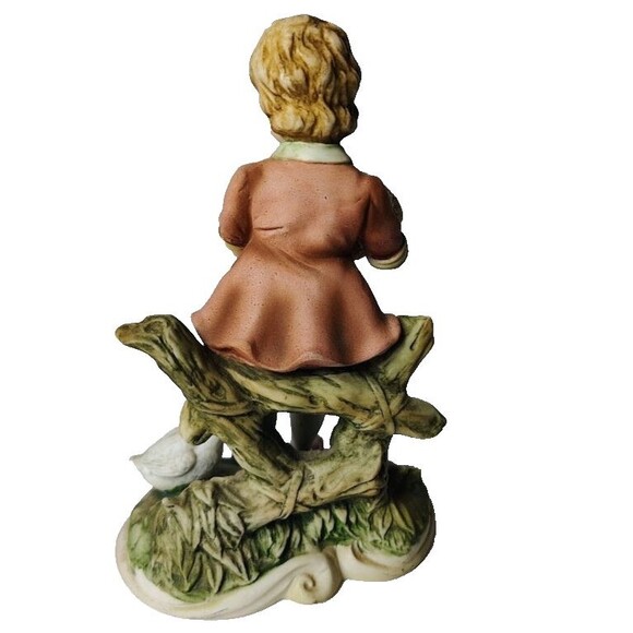 Lefton China Little Boy With Bucket and Duck KW1913 Japan 6 Inch - Picture 2 of 4